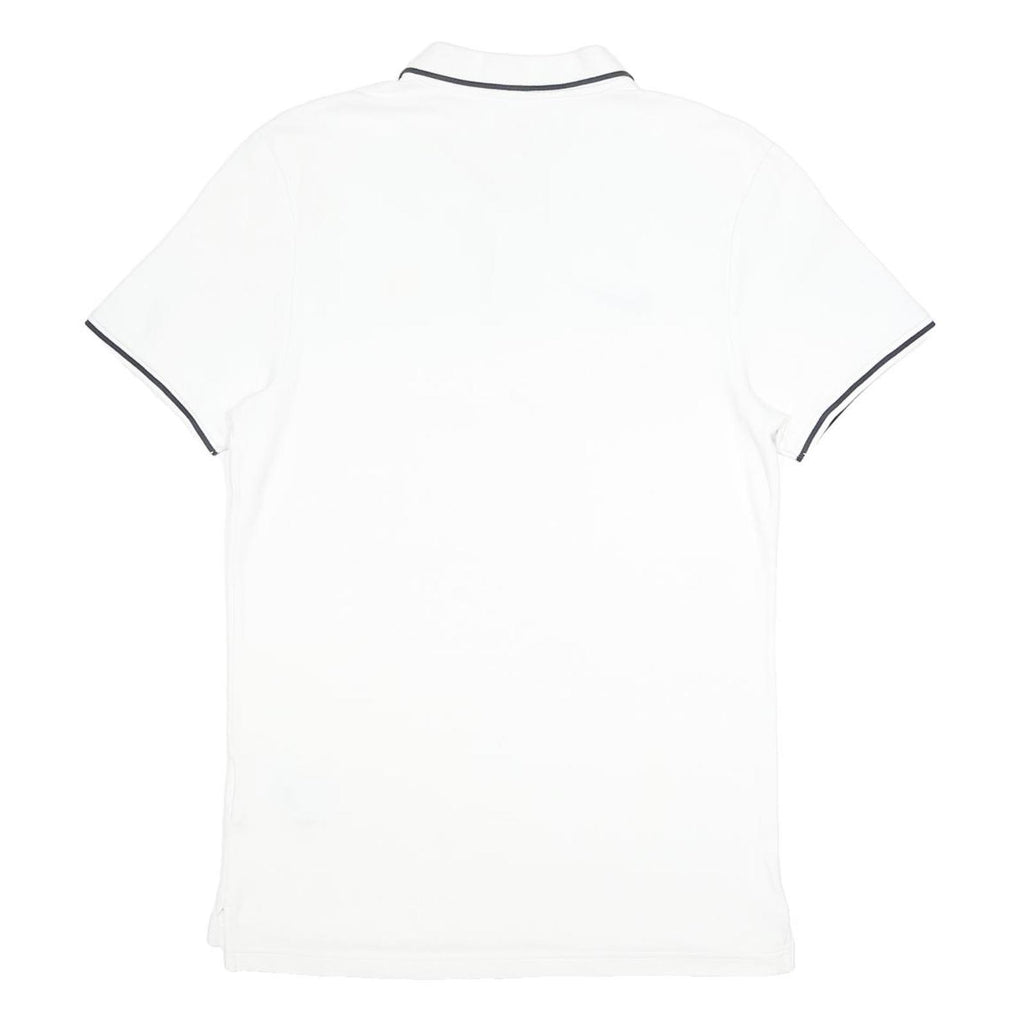 NIKE Mens White Polo Shirt Short Sleeve Cotton M Logo Sport Casual