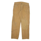 DICKIES Mens Cotton Blend Beige Regular Fit Straight Leg Trousers W32 L31