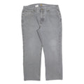 CARHARTT Mens Jeans Grey Relaxed Straight Denim Medium W36 L27 Workwear Zip