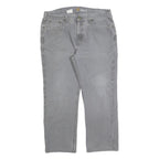 CARHARTT Mens Jeans Grey Relaxed Straight Denim Medium W36 L27 Workwear Zip