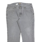 CARHARTT Mens Jeans Grey Relaxed Straight Denim Medium W36 L27 Workwear Zip