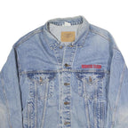 INTERNATIONAL DENIM Mens Blue Cotton Denim Jacket XL Button Plain Casual Classic