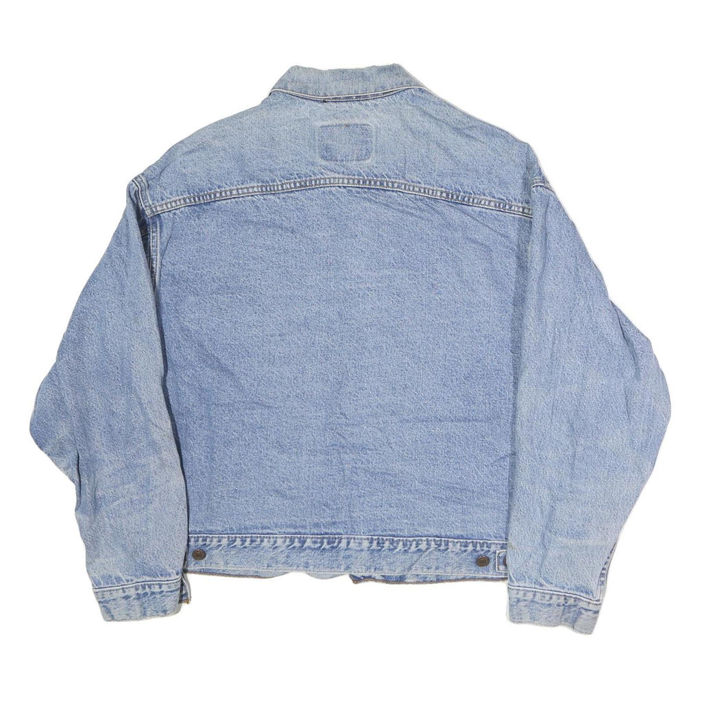 INTERNATIONAL DENIM Mens Blue Cotton Denim Jacket XL Button Plain Casual Classic