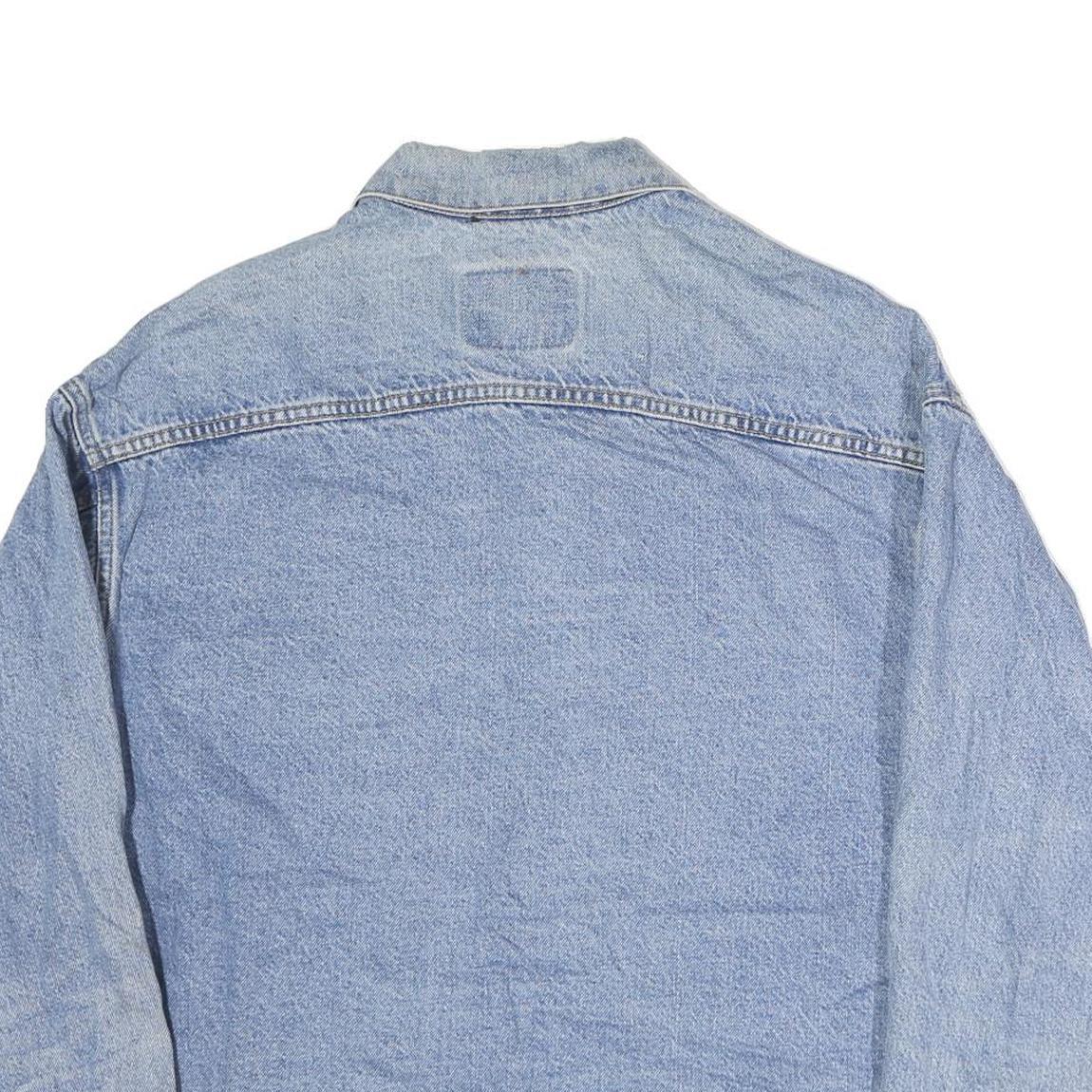 INTERNATIONAL DENIM Mens Blue Cotton Denim Jacket XL Button Plain Casual Classic