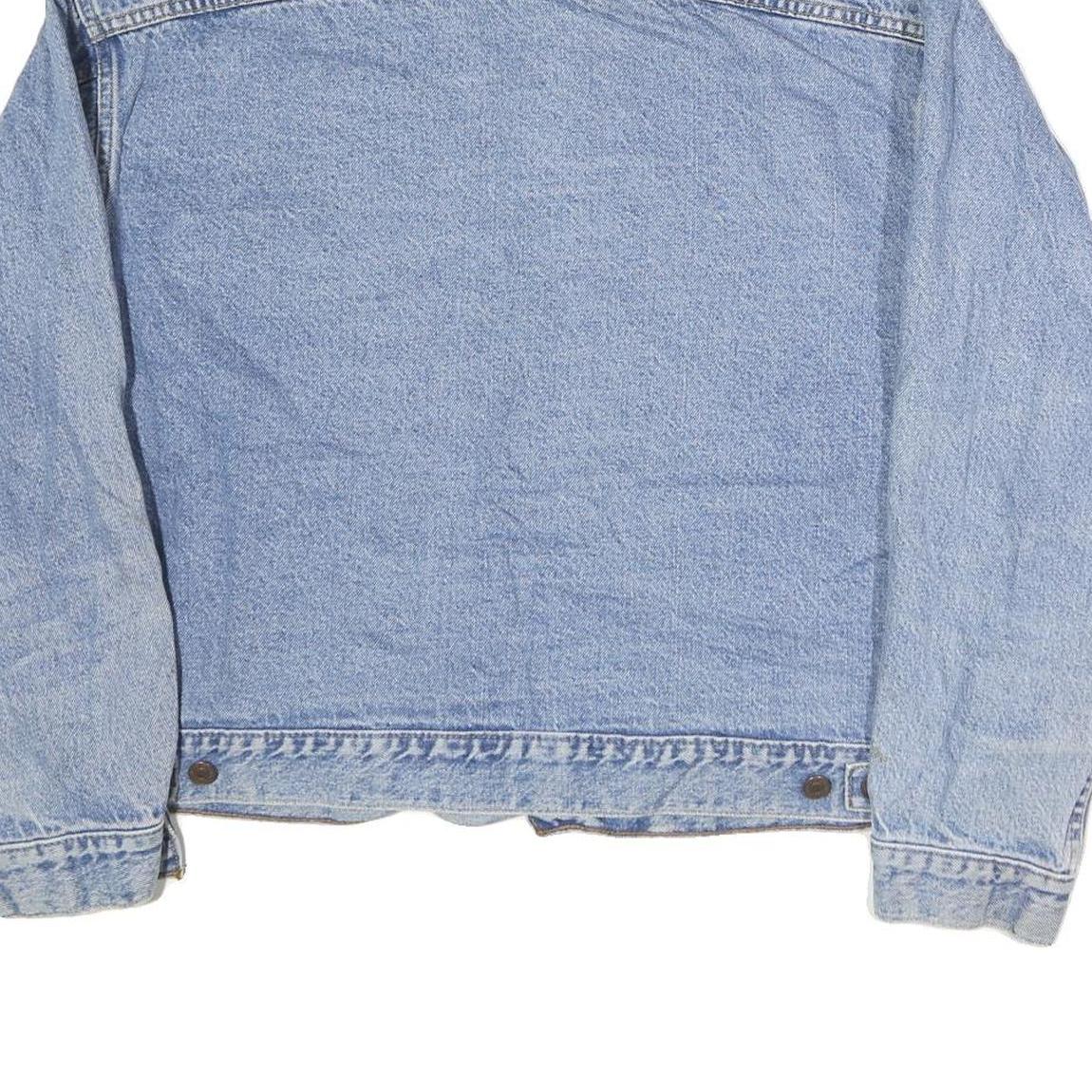 INTERNATIONAL DENIM Mens Blue Cotton Denim Jacket XL Button Plain Casual Classic