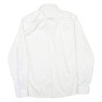 TOMMY HILFIGER Mens White Plain Shirt L Classic Formal Button Down Collar