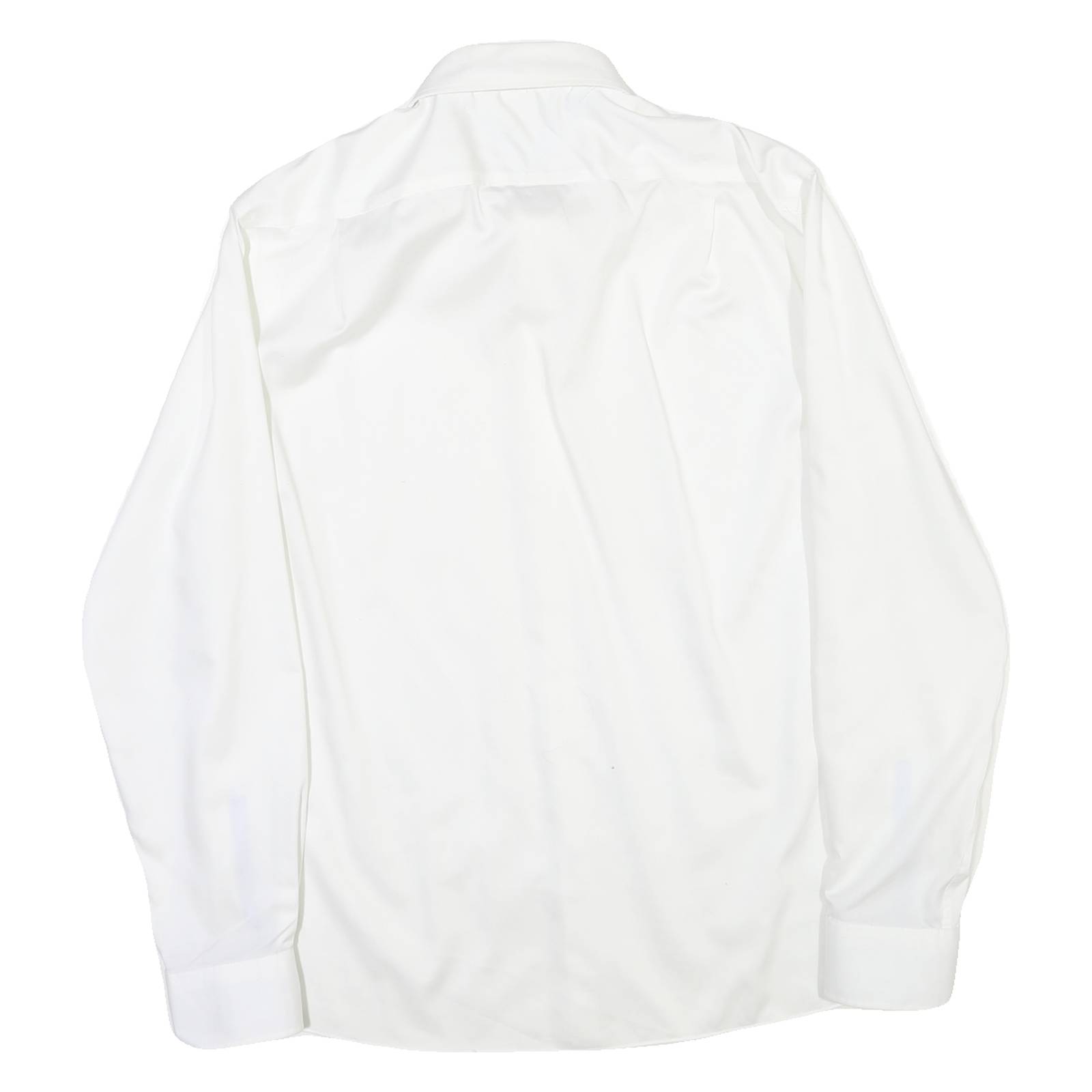 TOMMY HILFIGER Mens White Plain Shirt L Classic Formal Button Down Collar