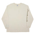 CARHARTT Mens Cream White Logo Print Long Sleeve Crew Neck XL Cotton Shirt