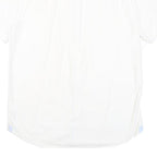 LACOSTE Mens White Cotton Blend Short Sleeve Shirt M Classic Logo Casual