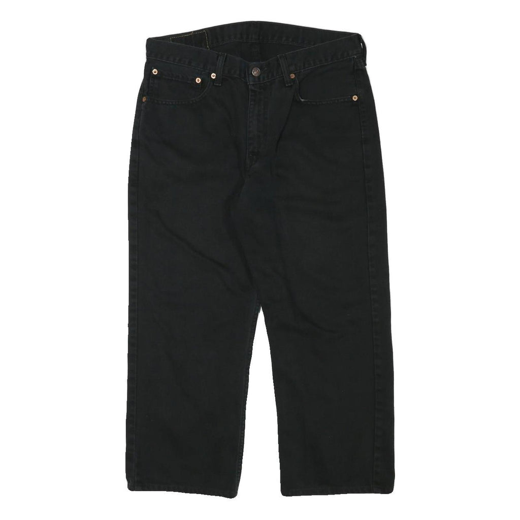 LEVI'S Mens Black Regular Straight Denim Medium W32 L23 Cotton Blend Zip Jeans