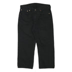 LEVI'S Mens Black Regular Straight Denim Medium W32 L23 Cotton Blend Zip Jeans