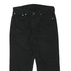 LEVI'S Mens Black Regular Straight Denim Medium W32 L23 Cotton Blend Zip Jeans