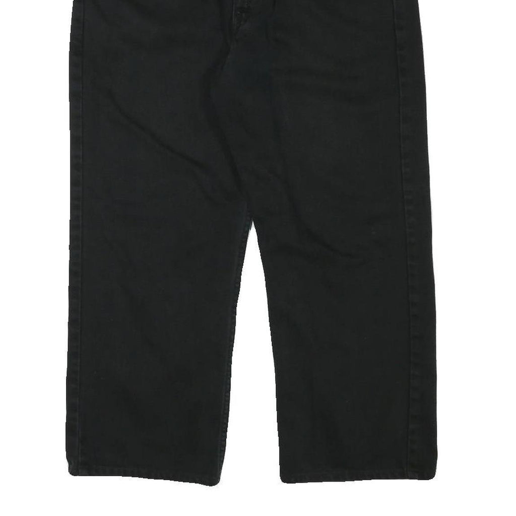 LEVI'S Mens Black Regular Straight Denim Medium W32 L23 Cotton Blend Zip Jeans