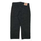 LEVI'S Mens Black Regular Straight Denim Medium W32 L23 Cotton Blend Zip Jeans