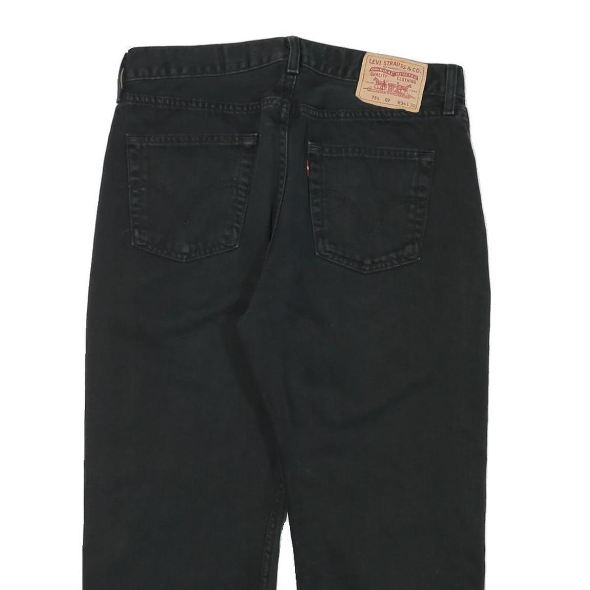 LEVI'S Mens Black Regular Straight Denim Medium W32 L23 Cotton Blend Zip Jeans