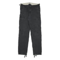 CARHARTT Mens Cotton Blend Black Relaxed Cargo Trousers W30 L31 Workwear Zip