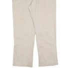 CARHARTT Mens Cotton Blend Beige Relaxed Straight Trousers W36 L32 Workwear Zip