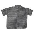 ALTERNATIVE Mens Black & White Pattern Rayon Shirt XL Casual Short Sleeve