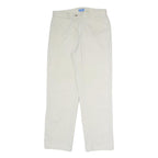 DOCKERS Mens Cotton Blend White Regular Straight Trousers W30 L29 Classic Zip