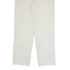 DOCKERS Mens Cotton Blend White Regular Straight Trousers W30 L29 Classic Zip