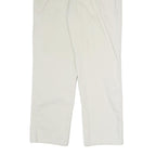 DOCKERS Mens Cotton Blend White Regular Straight Trousers W30 L29 Classic Zip