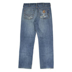 CARHARTT WIP Texas Mens Jeans Blue Regular Straight Stone Wash W36 L31