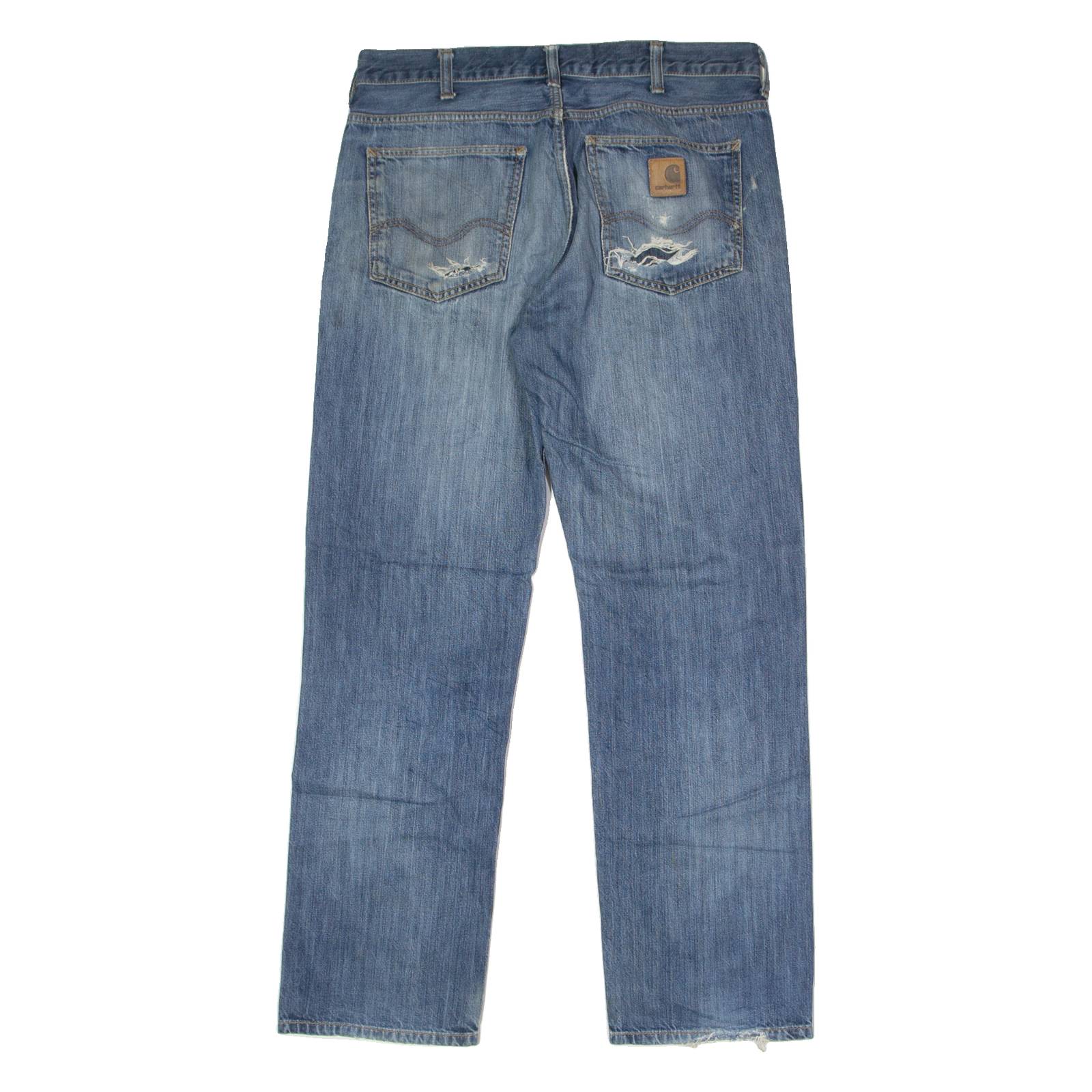 CARHARTT WIP Texas Mens Jeans Blue Regular Straight Stone Wash W36 L31