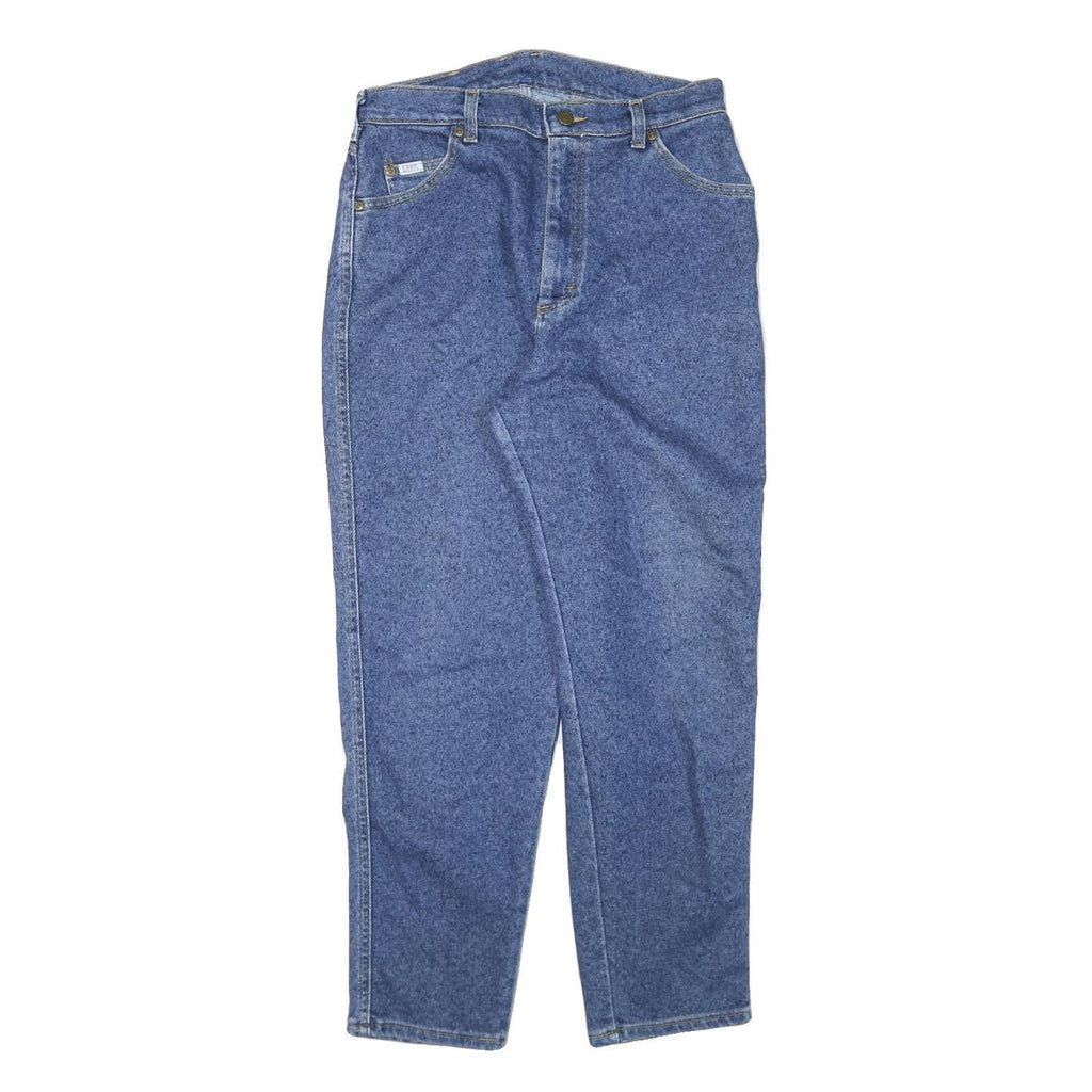 LEE Womens Relaxed Blue Denim Medium Wash Jeans W30 L26 Classic Style Zip