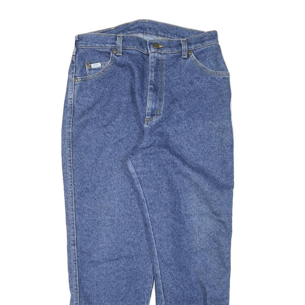 LEE Womens Relaxed Blue Denim Medium Wash Jeans W30 L26 Classic Style Zip