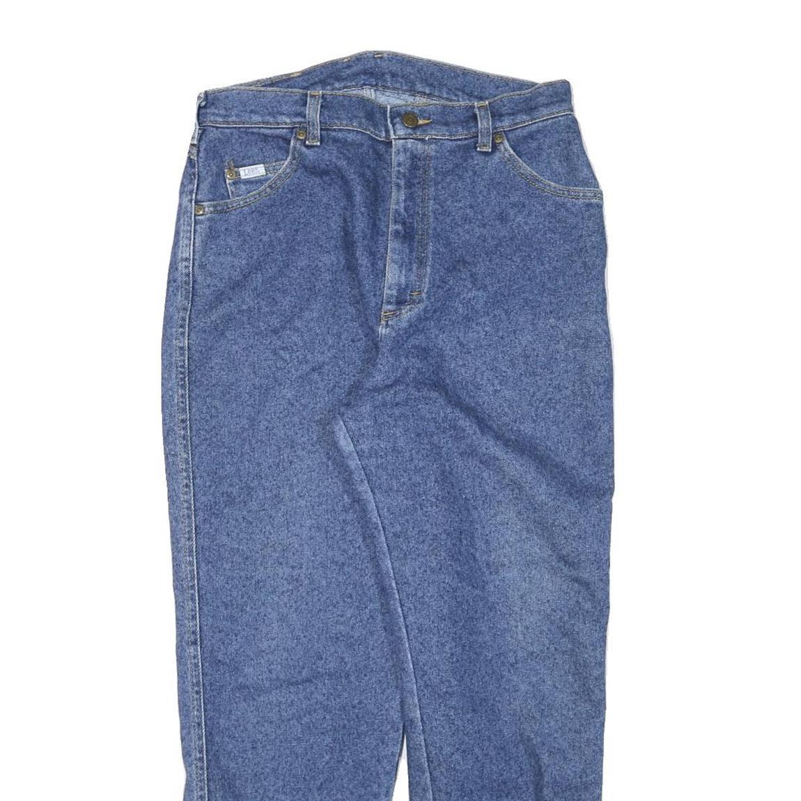 LEE Womens Relaxed Blue Denim Medium Wash Jeans W30 L26 Classic Style Zip