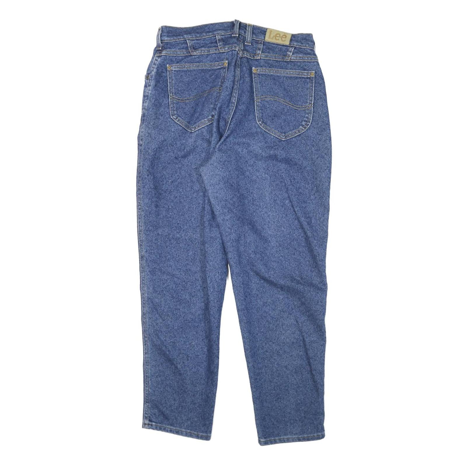 LEE Womens Relaxed Blue Denim Medium Wash Jeans W30 L26 Classic Style Zip