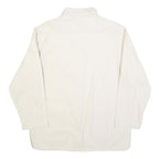 TRESORS DES OCEANS Womens White Button Cotton Blend Jacket M Plain Casual Smart