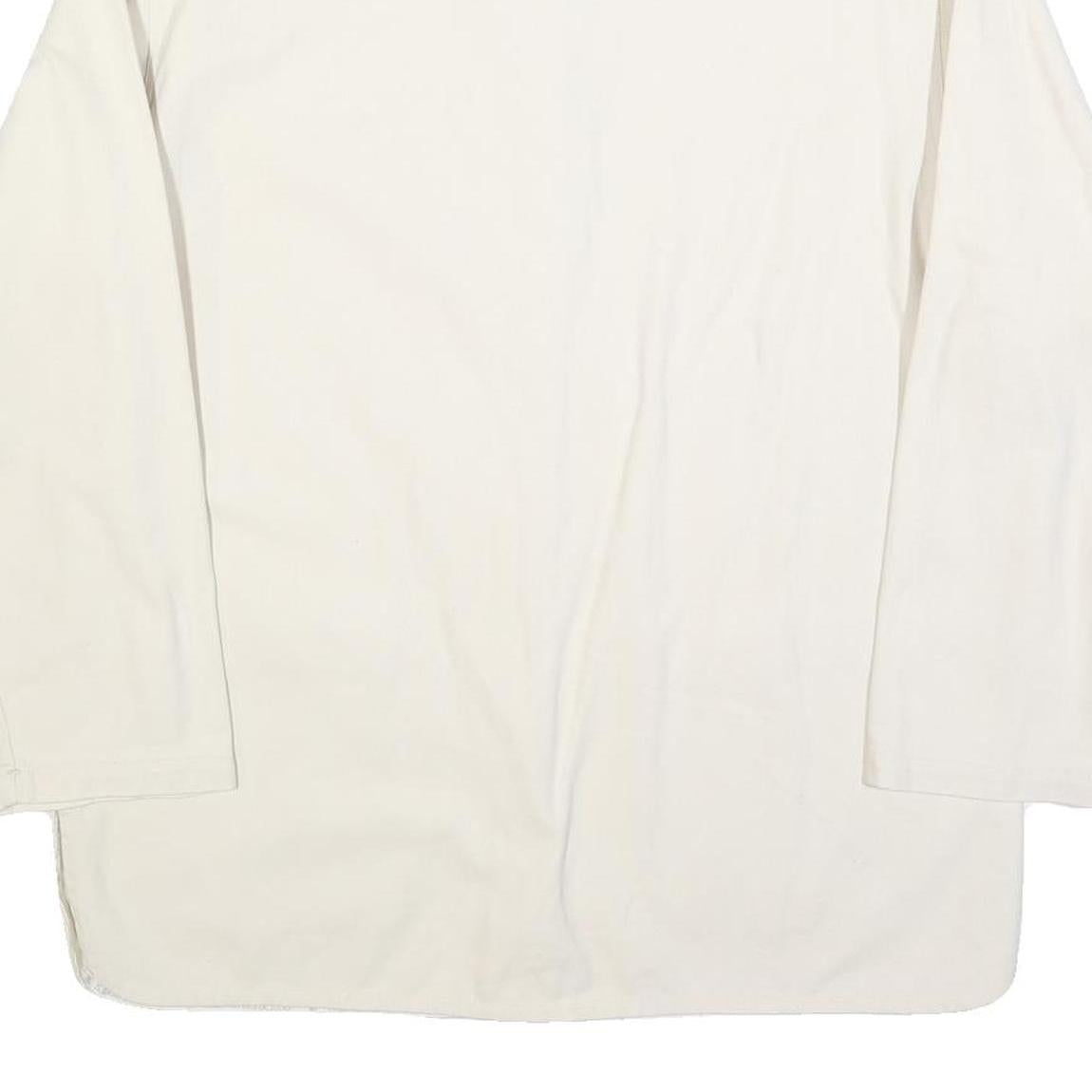 TRESORS DES OCEANS Womens White Button Cotton Blend Jacket M Plain Casual Smart