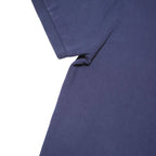 POLO RALPH LAUREN Mens Navy Blue Short Sleeve Plain L Cotton Blend Polo Shirt