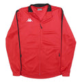 KAPPA Mens Red & Black Track Jacket L Polyester Zip Sportswear Activewear