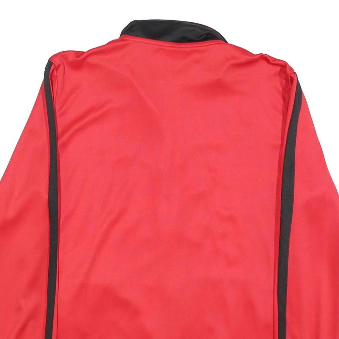 KAPPA Mens Red & Black Track Jacket L Polyester Zip Sportswear Activewear