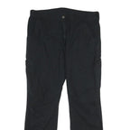 DICKIES Mens Regular Black Cotton Blend Workwear Trousers W34 L32 Zip Closure