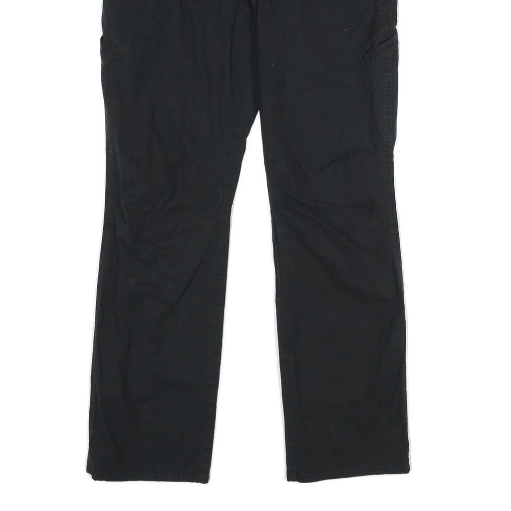 DICKIES Mens Regular Black Cotton Blend Workwear Trousers W34 L32 Zip Closure