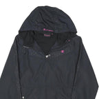 CHAMPION Womens Black Zip Hooded Jacket UK 10 Polyester Blend Track Sports