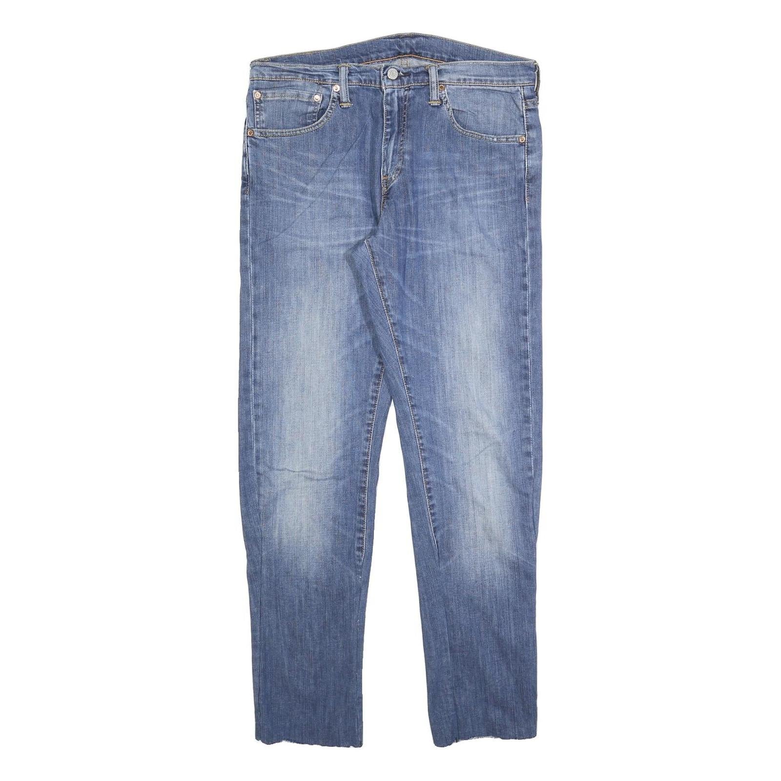 LEVI'S 527 Reg Bootcut Mens Blue Denim Medium W34 L30 Cotton Blend Zip Regular