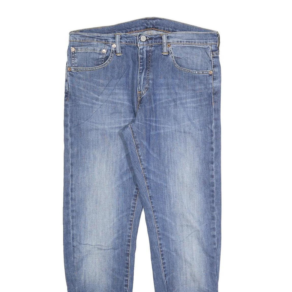 LEVI'S 527 Reg Bootcut Mens Blue Denim Medium W34 L30 Cotton Blend Zip Regular