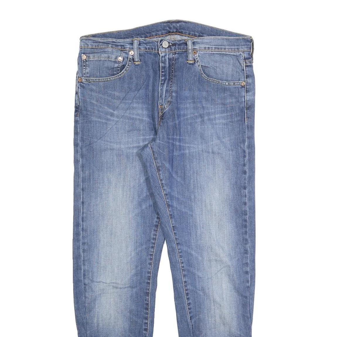 LEVI'S 527 Reg Bootcut Mens Blue Denim Medium W34 L30 Cotton Blend Zip Regular