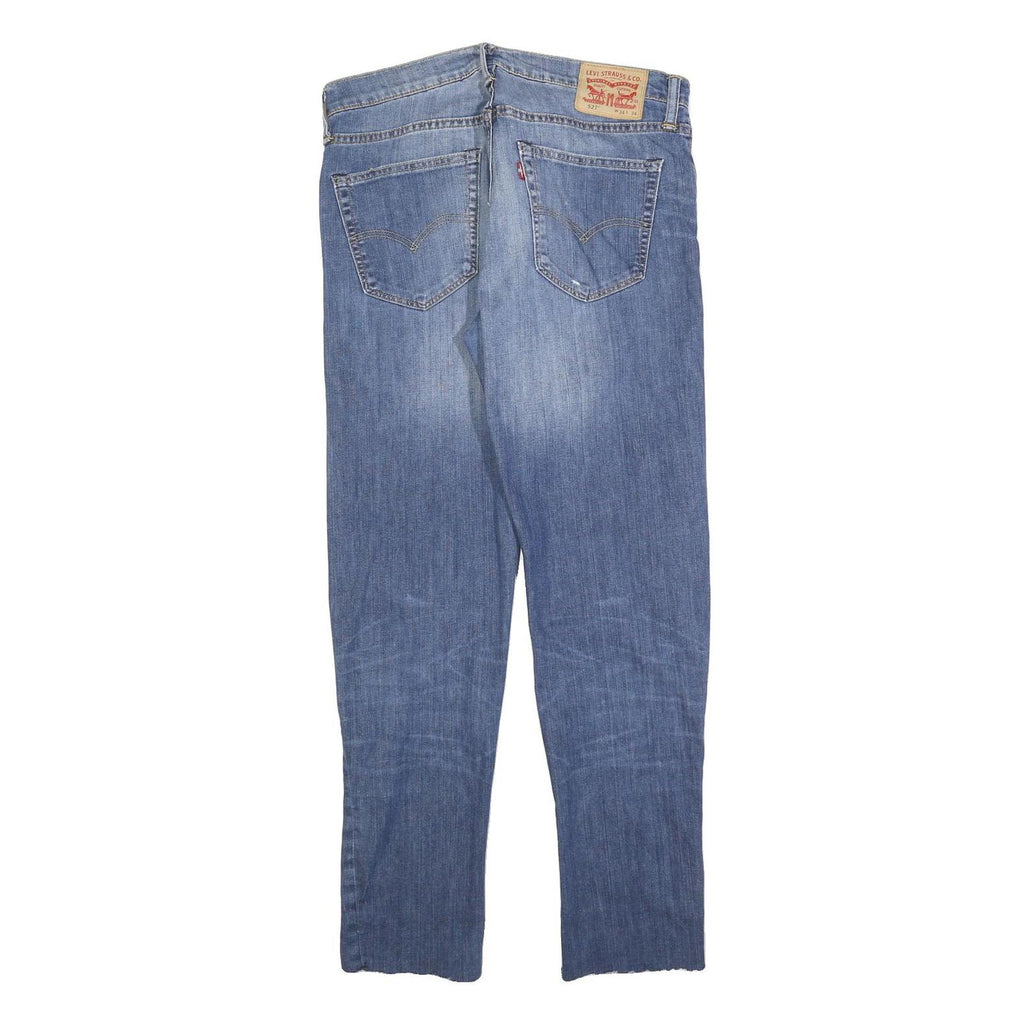 LEVI'S 527 Reg Bootcut Mens Blue Denim Medium W34 L30 Cotton Blend Zip Regular