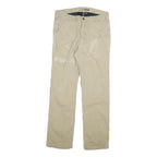 CARHARTT Mens Jeans Beige Relaxed Straight Cotton Blend W32 L30 Workwear Zip