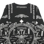 FASHION STYLERS HOMME Mens Black Sweatshirt S Graphic Print Cotton Pullover