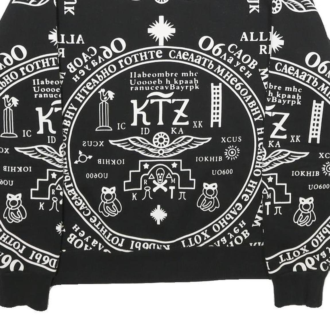 FASHION STYLERS HOMME Mens Black Sweatshirt S Graphic Print Cotton Pullover