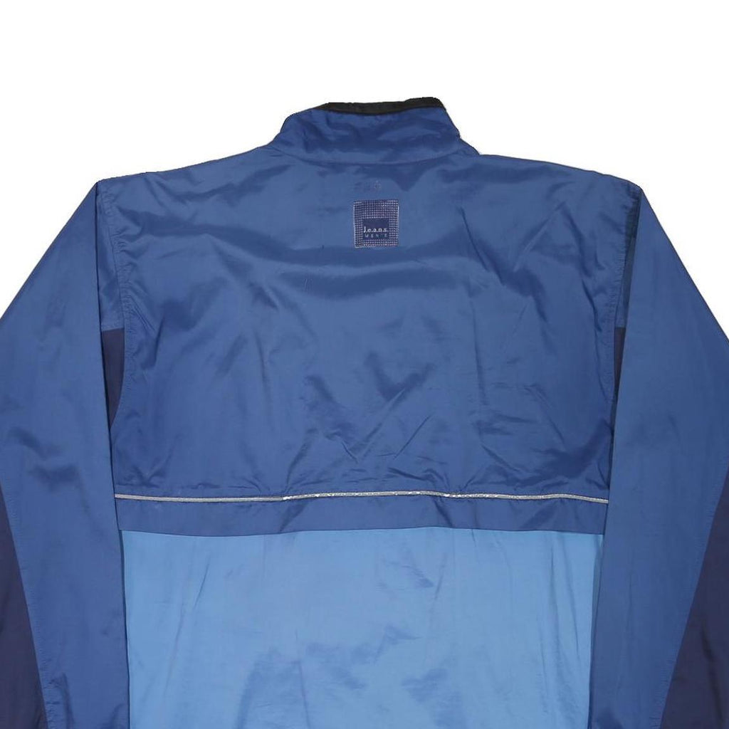 FILA Mens Blue & Navy Colourblock Jacket M Polyester Casual Zip Lightweight