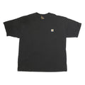 CARHARTT Mens Black Pocket T-Shirt 2XL Short Sleeve Crew Neck Cotton Casual