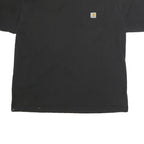 CARHARTT Mens Black Pocket T-Shirt 2XL Short Sleeve Crew Neck Cotton Casual