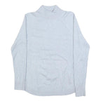 CALVIN KLEIN Womens Light Grey Plain Pullover Roll Neck Basic Knit Jumper S